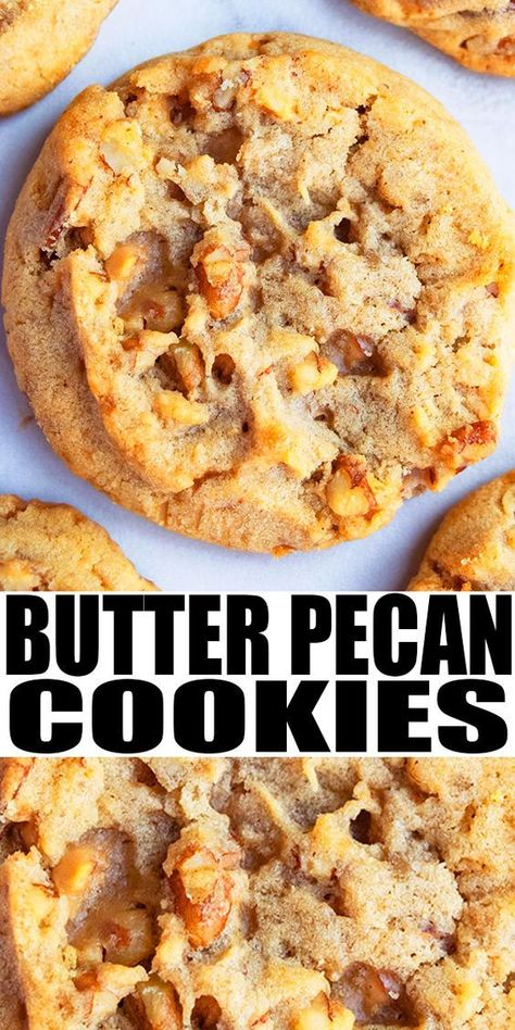 Butter Pecan Cookies, Favorite Cookie Recipe, Cookies Easy, Recipes Chocolate, Pecan Cookies, Pecan Recipes, Lost 100 Pounds, Butter Pecan, Easy Cookie Recipes