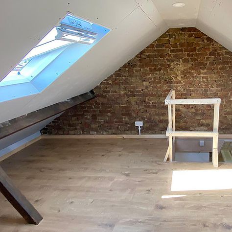 Tiny Loft Conversion, Cheap Loft Conversion Ideas, Small Loft Conversion, Loft Conversion Lighting, Loft Conversion Ideas, Small Loft Ideas, Loft Ladder Ideas, Attic Conversion Ideas, Low Ceiling Attic