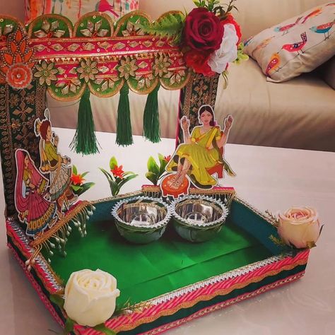 This Personalized Haldi Platter is a must-have for your Haldi Ceremony, as it adds an extra special touch to your special day. DM us for more information 🙂 #wedding special #haldi platters #haldi plate #haldi thali #mehendi platters #customisationavailable❤️ #haldi ceremony #mehandi ceremony #haldidecor #event decor planner #eventplannerwedding #indiandecorideas #indianweddings #northindianfunctions #northindianwedding Mehandi Platter Ideas, Haldi Platter Ideas, Mehandi Plate Decoration, Mehendi Thali, Haldi Plate Decoration Ideas, Mehandi Platter, Haldi Thali, Haldi Plate, Mehendi Platter