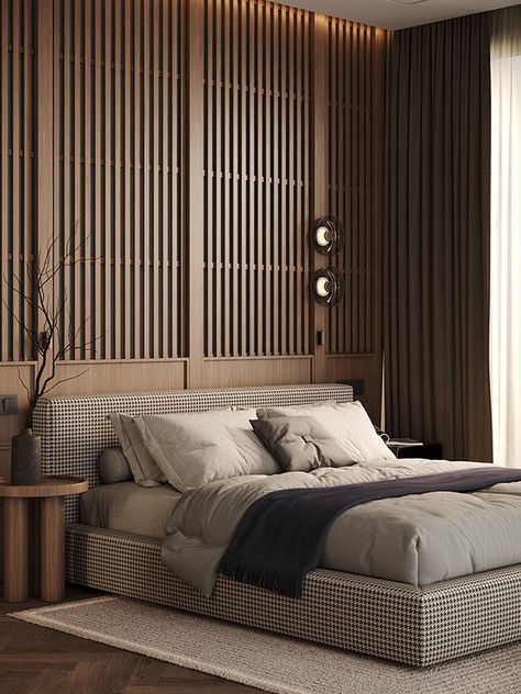 Japan Interior, Contemporary Bedroom Design, Contemporary Bedroom Furniture, Wooden Bedroom, Japandi Interior, Hotel Room Design, Interior Room, Belek, Bedroom Bed Design