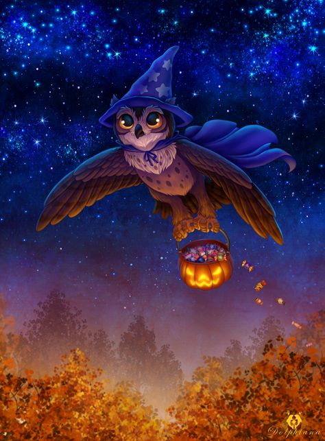 Owl Flying, Uhyggelig Halloween, Photo Halloween, Image Halloween, Samhain Halloween, Halloween Kunst, Desain Buklet, Halloween Owl, Halloween Scrapbook