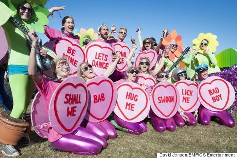 Bestival Fancy Dress: Summer Of Love Outfits That Stole Our Hearts Group Fancy Dress Ideas, Best Fancy Dress Ideas, Group Fancy Dress, Realistic Costumes, Festival Themed Party, Fancy Dress Ideas, Festival Fancy Dress, Dolly Mixture, Heart Costume