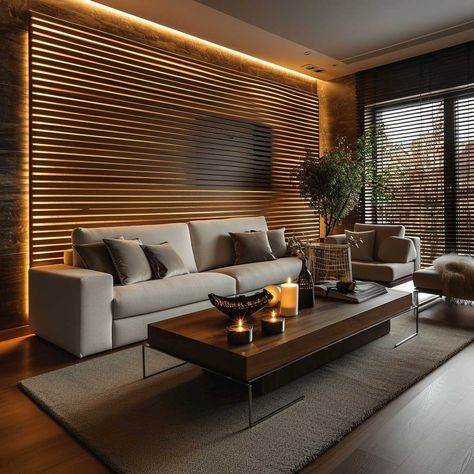 3+ Wood Strip Wall Design Tips for a Unique and Elegant Interior • 333+ Images • [ArtFacade] Wood Strip Wall Design, Strip Wall Design, Wood Strip Wall, Stripped Wall, Living Room Styles, Room Styles, Lifestyle Ideas, Linear Pattern, Elements Of Nature