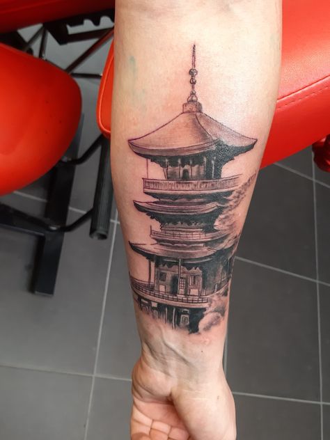 Shrine Tattoo, Temple Tattoo, Dog Tattoos, Piercing Tattoo, Tiny Tattoos, Small Tattoos, Triangle Tattoo, Tattoo Ideas, Temple