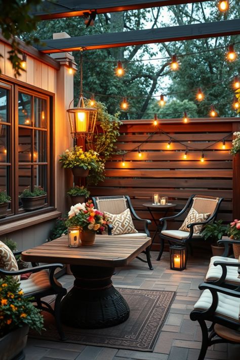 Looking to refresh your outdoor space? Check out these 15 chic patio ideas perfect for creating a cozy relaxation nook in your backyard. Whether you want rustic charm, modern flair, or a tropical vibe, these inspiration-packed designs have something for every taste! From comfy seating arrangements that invite you to lounge for hours to creative lighting ideas that set the perfect mood, transform your patio into a serene getaway. Discoverappy decor that combines style and comfort for the ultimate chill spot, all set to take your outdoor experience to the next level! Patio Lounge Ideas, Relaxation Nook, Cozy Outdoor Patio, Backyard Lounge, Creative Lighting Ideas, Patio Aesthetic, Chic Patio, Chill Spot, Outdoor Grill Station