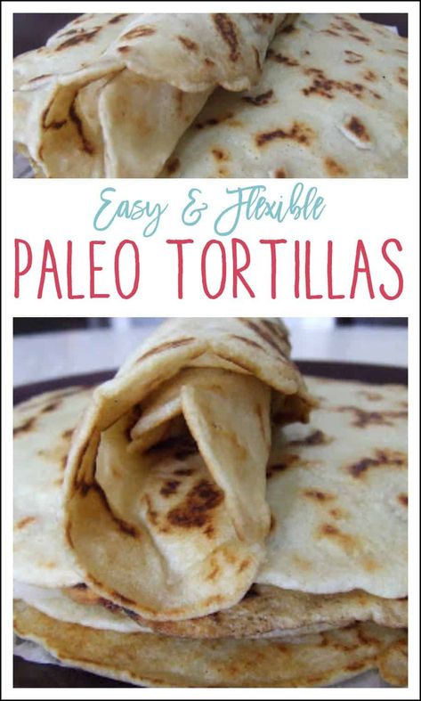 Grain Free Crepes, Gluten Free Flour Tortillas, Paleo Tortillas, Paleo Menu, Tortillas Recipe, Gluten Free Tortillas, Taco Fillings, Paleo Bread, Tortilla Recipe