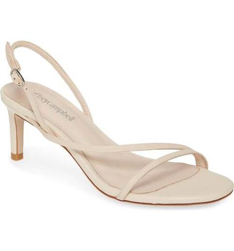 Strappy Kitten Heels, Cream Sandals, Beige Sandals, Beige Heels, Kitten Heel Sandals, White Heels, Slingback Sandals, Jeffrey Campbell Shoes, Pretty Shoes