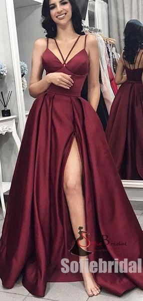 Burgundy Formal Dress, 16 Dresses, Dresses Cheap, Cheap Custom, Sweet 16 Dresses, Beauty Dress, Satin Prom Dress, Outfit Trends, Dresses Elegant