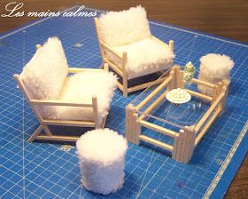 Barbie House Furniture, Diy Popsicle Stick Crafts, Barbie Miniatures, Miniature Scenes, Doll Furniture Diy, Mini Houses, Miniature Tutorials, Diy Barbie Furniture, Doll House Plans