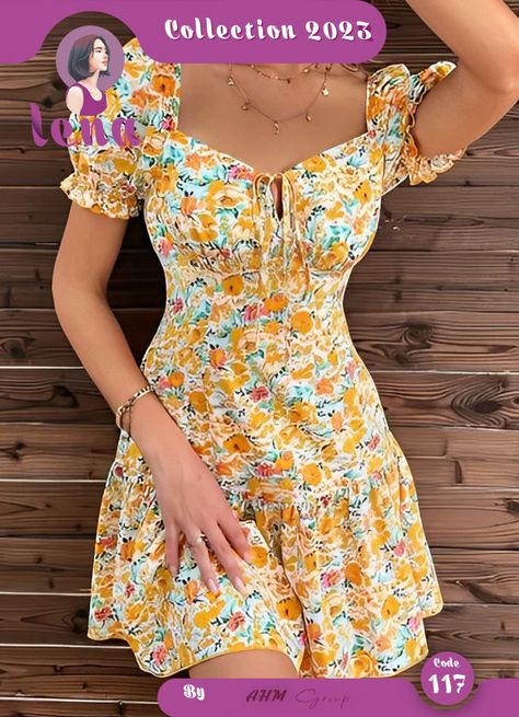 Short Chiffon Dress Casual Simple, Cute Floral Dresses Casual Knee Length, Short Picnic Dress, Floral Dress Short Casual, Short Cotton Dresses Summer, Short Dresses Casual Summer Cute Outfits, Picnic Dress Outfits Summer, Short Floral Dress Outfit, Flower Short Dress