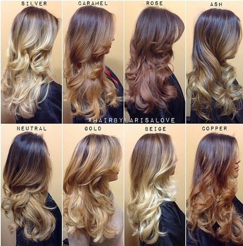 The Shades of Blonde Guide for Ombre and Balayage | Modern Salon Caramel Balayage, Ombré Hair, Shades Of Blonde, Bohol, Ombre Hair Color, Different Hairstyles, Hair Photo, Love Hair, Great Hair