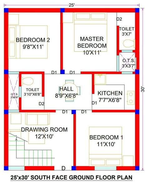 20x 30 House Plans, 27×25 House Plan, 27*35 House Plan, 27x27 House Plan, 23×30 House Plan, 25 By 30 House Plans, 750sq Ft House Plans, 25×25 House Plan, 25x30 Duplex House Plans