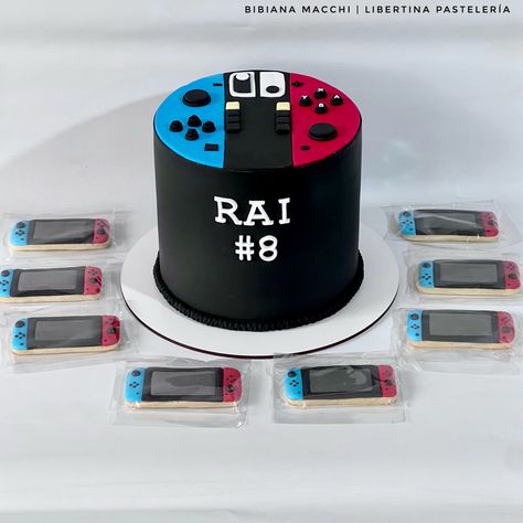 Torta y mesa dulce nintendo Switch Libertina Pastelería Nintendo Switch Cake Ideas, Pastel Nintendo Switch, Gamer Cake, 10 Birthday Cake, 10 Birthday, 10th Birthday, Themed Cakes, Cake Ideas, Nintendo Switch