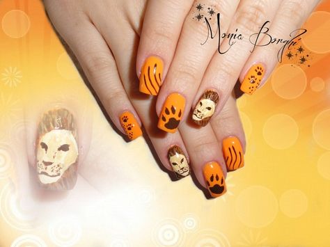 Lion Nail Art, Lion Nails, Pretty Nail Art Designs, Pretty Nail Art, Leo Zodiac, Pretty Acrylic Nails, Beauty Ideas, Nail Tutorials, Nail Accessories