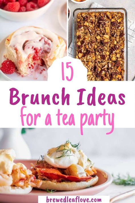 Looking for tea party brunch menu ideas for your next gathering? Check out these 15 sweet and savory ideas to make your party menu complete. Morning Tea Party Ideas, Keto Tea Party Food, Breakfast Tea Party Ideas, Breakfast Tea Party Food, Brunch Tea Party Food, Morning Tea Party, Lunch Party Menu, At Home Brunch, Easy Brunch Ideas