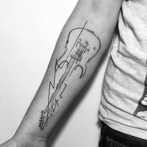 Inner Forearm Guitar Guys Sketch Tattoos Guys Sketch, Sketch Tattoos, Guitar Tattoo Design, Forearm Tattoo Quotes, Guitar Guy, Rock Tattoo, Ring Finger Tattoos, Guitar Tattoo, Music Tattoo Designs