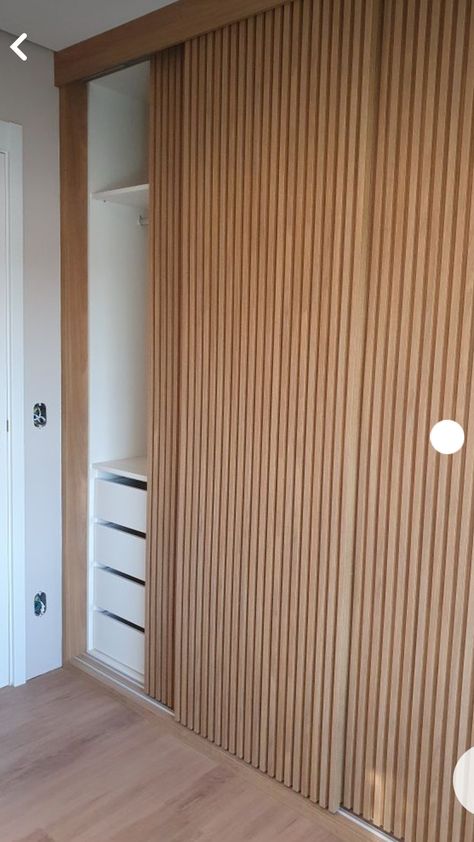 Wood Sliding Closet Doors, Modern Closet Doors, Wood Closet Doors, Laundry Room Inspiration, Build A Closet, Sliding Closet Doors, Cabinetry Design, Wardrobe Doors, Closet Bedroom