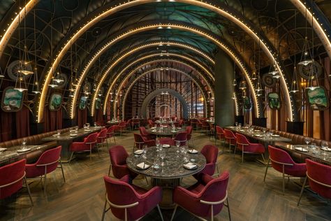 Gothic Bar, Restaurant In Dubai, Only Music, Dining Lounge, Add A Room, Restaurant Lounge, About Music, Summer Soiree, Dining Lighting