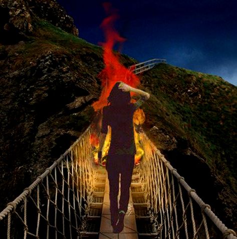 Burn The Bridge, Bridge Tattoo, Bridge Drawing, Threads Magazine, Bridge Painting, Bridge Art, Burning Bridges, S Heart, Field Guide