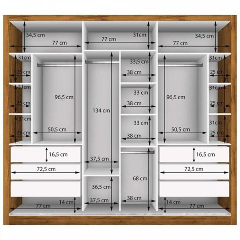 Standard Wardrobe Closet Design Guidelines - Engineering Discoveries Reka Bentuk Bilik Tidur, Closet Drawer, Modern Cupboard, Walking Closet, Desain Pantry, Closet Design Layout, Modern Cupboard Design, Wardrobe Door Designs, Closet Renovation