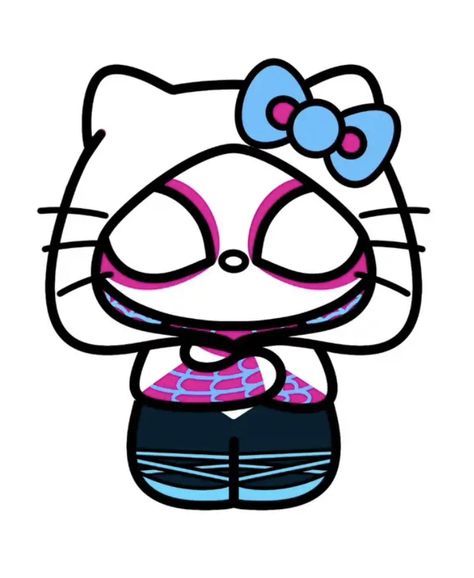 Hello Kitty Gwen Stacy, Hello Kitty Dressed As Spiderman, Hello Kitty With Spiderman, Hello Kitty As Spiderman, Pavitr Spider, Spider Hello Kitty, Hello Kitty Random, Spiderman Y Hello Kitty, Spider Man Hello Kitty