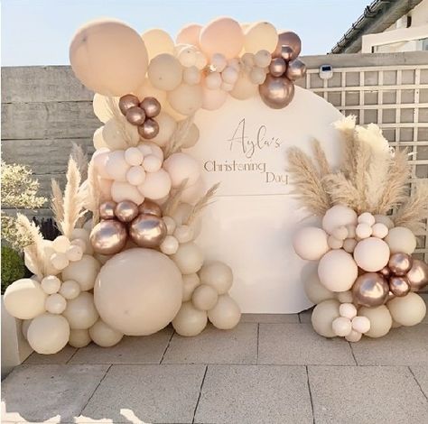 Rose Gold Balloon Garland, Baloon Garland, Gold Balloon Garland, 18th Birthday Decorations, Baby Shower Deco, Birthday Party Theme Decorations, First Birthday Party Themes, Birthday Balloon Decorations, Boho Party