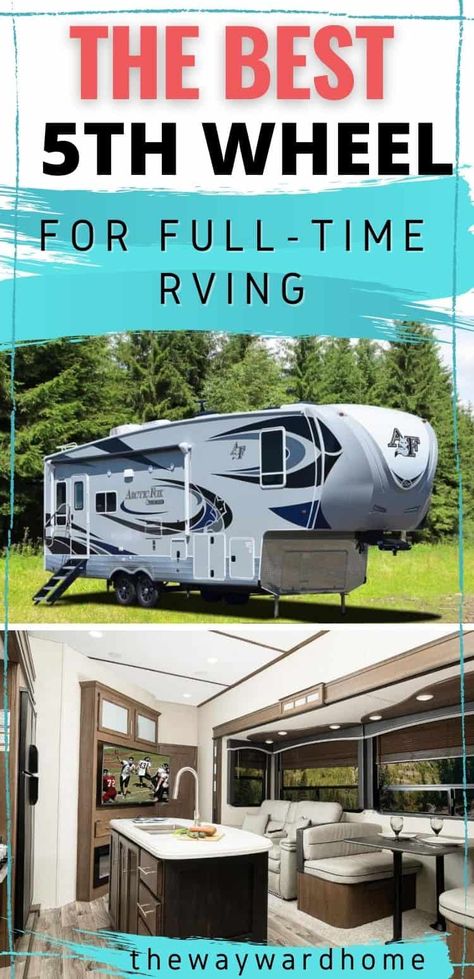 Best Fifth Wheel For Full Time Living, Camper For Family Of 5, Living In A Fifth Wheel Full Time, 5th Wheel Camper Ideas, Fifth Wheel Decorating Ideas, 5th Wheel Camping, 5th Wheel Living, 5th Wheel Travel Trailers, Fifth Wheel Living