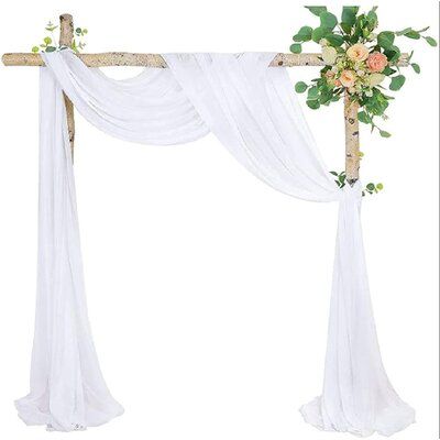 Outdoor Window Decor, Wedding Drapes, Wedding Drapery, Wedding Arch Draping, Arch Draping, White Wedding Arch, Wedding Archway, White Sheer Curtains, Draping Fabric