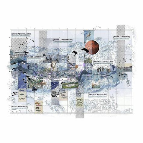 Author and Source: @larachitecte Conceptual Mapping Architecture, Collage Map Architecture, Site Mapping Architecture, History Mapping Architecture, Urban Illustration Architecture, Urban Intervention Architecture, Section Collage Architecture, Architecture Mapping Collage, Landscape Architecture Mapping