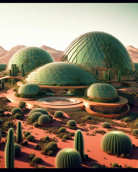 Solar City, Sci Fi Architecture, Sci Fi Landscape, Sci Fi City, Canvas Art Projects, Tent Design, Red Planet, Alien Planet, Spaceship Design