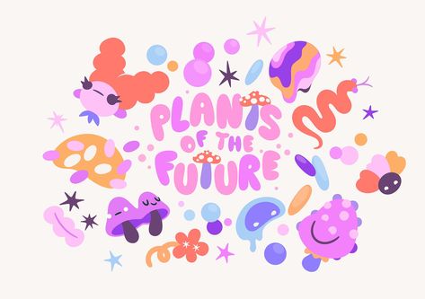 Plants of the future by Alexandra Zutto on Dribbble Alpha Aesthetic, Alpha Design, Adobe Illustrator Logo Design, Adobe Illustrator Logo, Alpha Designs, Gen Alpha, Logo Illustration Design, Pretty Drawings, Illustration Graphic Design