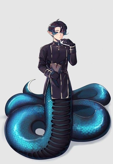 Snake Male Character, Snake Humanoid Male, Human Snake Oc, Anime Snake Man, Male Naga Character Design, Naga X Human, Naga Male Snake, Snake Human Hybrid Male, Half Snake Half Human Male