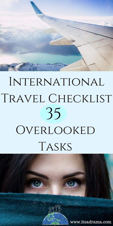 International Checklist Travel, Things To Pack For International Travel, Travel To Usa Checklist, Things To Do Before Traveling Internationally, Best Packing List Travel, Europe Trip Checklist, Checklist For International Travel, How To Make A Travel Itinerary, Tips For International Travel