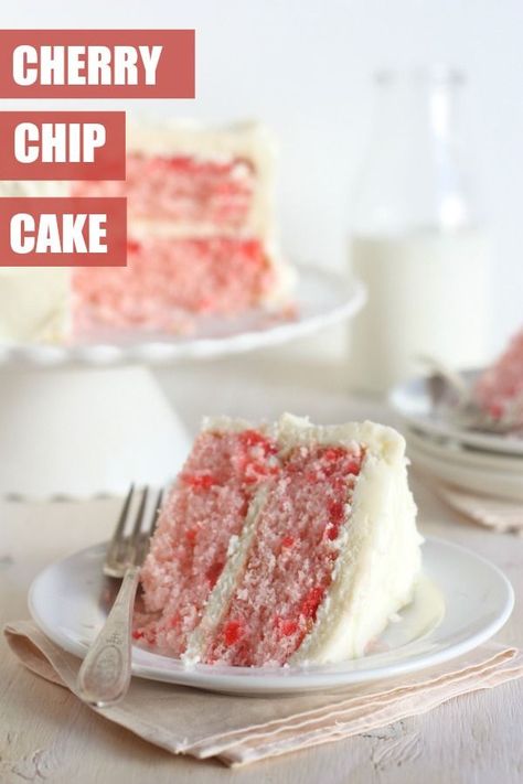 Cherry Layer Cake, Cherry Chip Cake Mix, Cherry Chip Cake, Perfect Birthday Cake, Cherry Cake Recipe, Lemon And Coconut Cake, Dessert Breads, Easy Cakes, Comfort Desserts