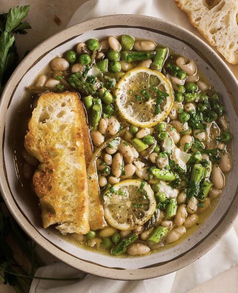 Brothy Beans, Asparagus Soup, Amazon Kdp, White Bean, Spring Recipes, Bean Recipes, White Beans, Food 52, One Pot