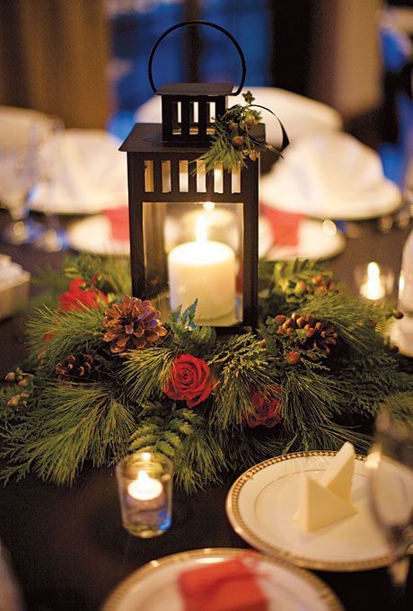 Christmas Wedding Centerpieces, Winter Wedding Table, Winter Wedding Centerpieces, Lantern Centerpiece Wedding, Winter Centerpieces, Lantern Centerpieces, Winter Wedding Decorations, Winter Wedding Flowers, Christmas Centerpieces Diy