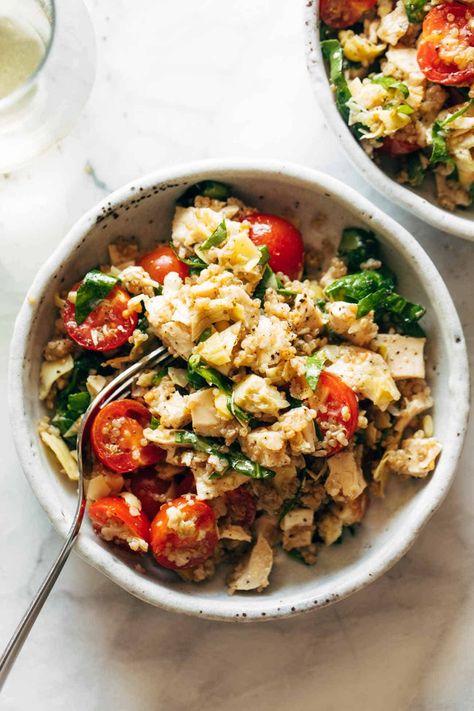 Quinoa Chicken Salad, Fluffy Quinoa, Chicken Quinoa Salad, Awesome Chicken, Salad Quinoa, Recipes Using Bananas, Chicory Recipe, Spinach Chicken, Night Recipes