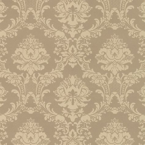 Charlton Home Cael 32.7' L x 20.5" W Wallpaper Roll | Wayfair Gold Damask Wallpaper, Grey Dining Room, Classic Wallpaper, Trellis Design, Floral Damask, Damask Wallpaper, Damask Print, Wallpaper Living Room, Geometric Wallpaper