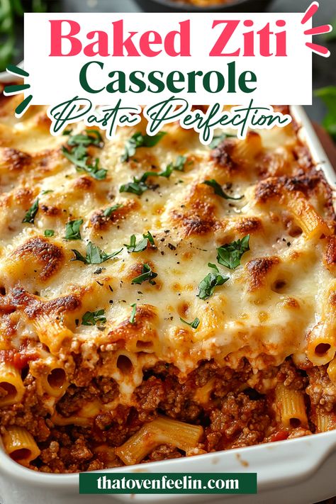 Baked Ziti Recipe Baked Pasta Ricotta Cheese, Bakes Ziti With Ground Beef, Healthy Spaghetti Bake, Ground Beef Baked Ziti, Baked Ziti Recipe With Ground Beef, Christmas Potluck Ideas Parties Food, Italian Pasta Casserole Recipes, Christmas Spaghetti Dinner, Best Pasta Casserole Recipes