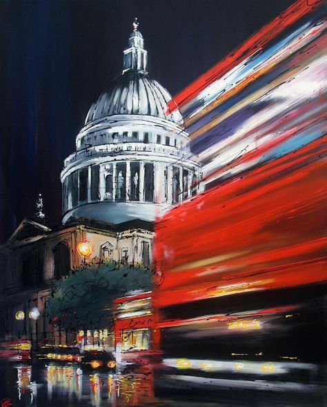 On Route Paul Kenton Building Artists, Paul Kenton, London Painting, Landmarks Art, Art Alevel, Gcse Art Sketchbook, A Level Art Sketchbook, City Painting, Building Art