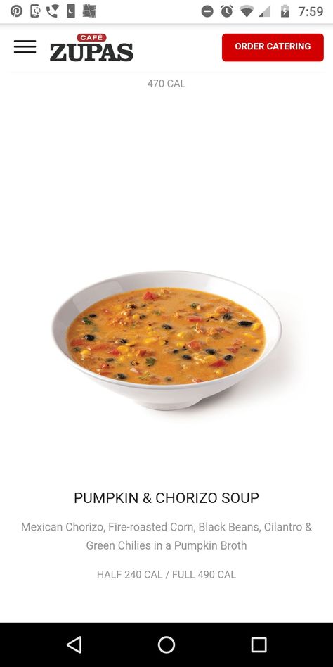 I'm going to find the way to make this for all year eating! Zupas Pumpkin Chorizo Soup Recipe, Pumpkin Chorizo Soup Zupas, Pumpkin Chorizo Soup, Pumpkin Chorizo, Chorizo Soup Recipes, Chorizo Soup, Roasted Corn, Soup And Sandwich, Love Eat