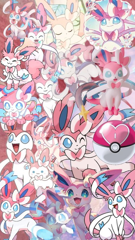 Sylveon Wallpaper 🩷🦋 #sylveon #eevee #eeveelution #eeveelutions #eeveeevolution #fairy #fairies #pink #nature #croquette #cutsey #cute #girly Eveloution Eevee Evolutions, Eeveelution Wallpaper, New Eeveelutions, Espeon Wallpaper, Eeveelutions Wallpaper, Sylveon Wallpaper, All Eeveelutions, Eevee Wallpaper, Eevee Cute