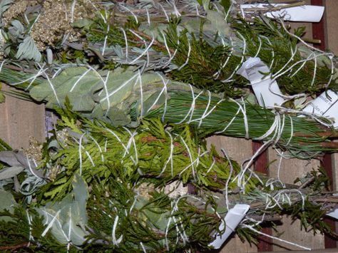 Smudge Sticks Diy, Yule Traditions, Cedar Smudge, Eastern White Cedar, Rosemary Sage, Mulling Spices, Sage Smudging, White Cedar, Yule Decorations