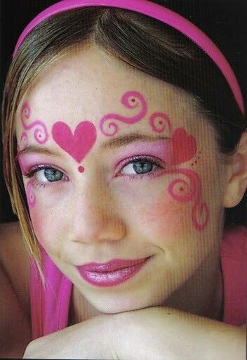 Kids Face Paint Ideas, Cool Face Paint Ideas, Cute Face Paint Ideas, Pink Face Paint, Cute Face Paint, Kids Face Painting Easy, Face Painting For Kids, Face Painting Ideas For Kids, Easy Face Painting Designs