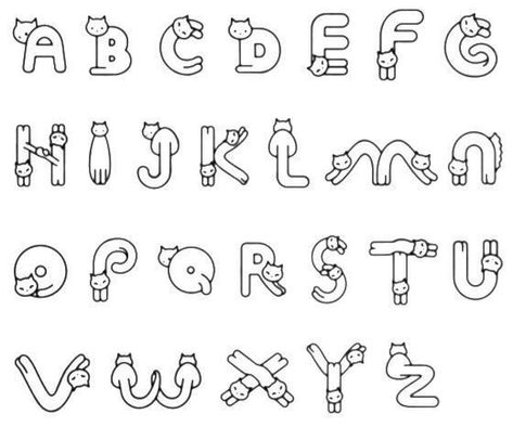 Cat Letters Alphabet, Tattoos For Men And Women, Doodle Font, White Tattoos, Magic Runes, Lettering Styles Alphabet, Decorative Fonts, Hand Lettering Art, Hand Lettering Fonts