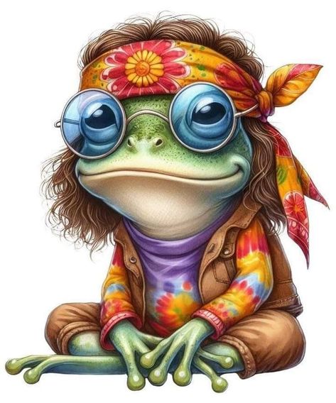 Botanical Tattoos, Badass Drawings, Whimsical Art Paintings, Frog Pictures, Frog Tattoos, Puppy Art, Cartoon Fish, Small Sewing, Seam Allowance