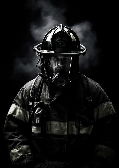 Aesthetic Photography of firefighter photography portrait helmet. | premium image by rawpixel.com / Ake Firefighter Headshots, Fire Fighter Aesthetic, Firefighter Portraits, Firefighter Aesthetic, Firefighter Images, Adult Aesthetic, Firefighter Photography, Firefighter Apparel, Fire Fighter