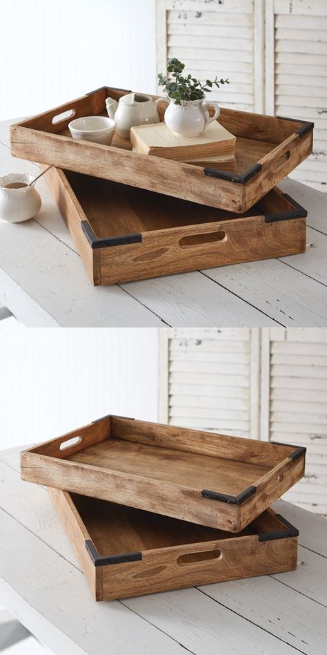 Wood tray decor