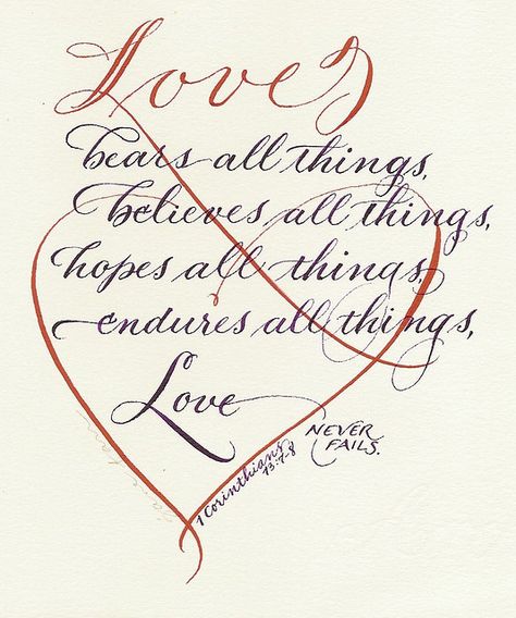 1 Corinthians 13:7-8 Love Bears All Things, Love Never Fails, Love Bear, Favorite Bible Verses, Spiritual Inspiration, Bible Scriptures, Bible Journaling, The Words, Love Letters