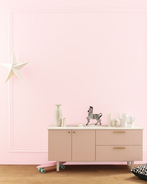 Feather Light Shade, Benjamin Moore Pink, Paint Color Swatches, Girls Room Paint, Pink Paint Colors, Office Paint, Spa Interior, Pink Cadillac, Pink Punch